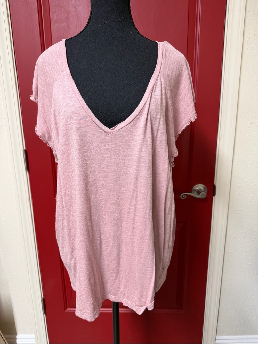 torrid Blush Pink V-Neck Short Sleeve Tee
